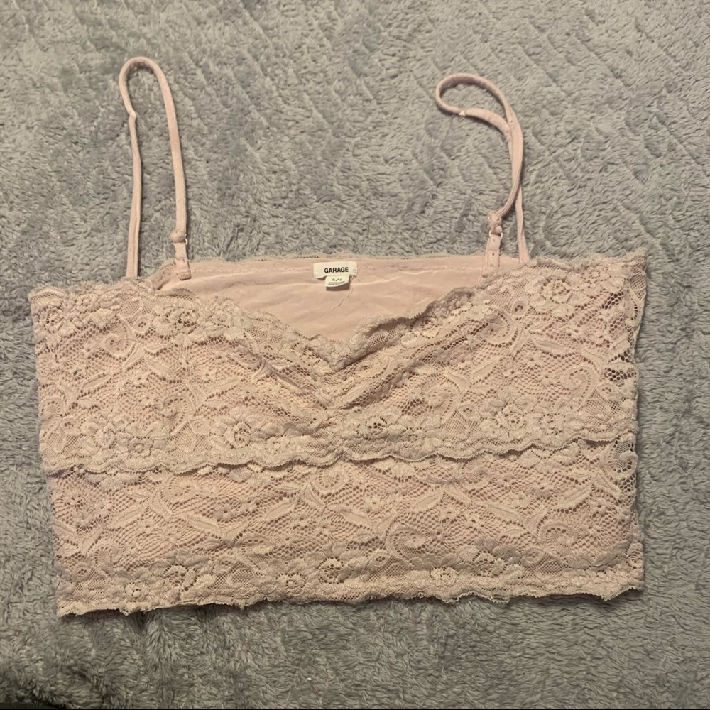 GARAGE pink bralette tank